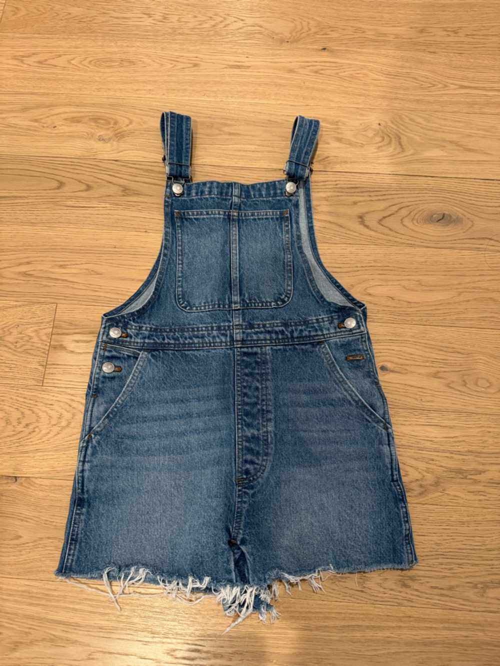 Madewell Light Blue Denim Overalls Shortalls